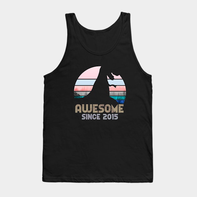 Awesome Since 2015  7 Years Old Birthday Tank Top by hoopoe